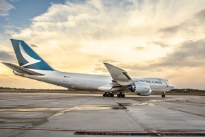 Cathay Pacific's Boeing 747-8F photographed in the sunset at Toowoomba Wellcamp Airport | Copyright Cathy Finch Photography | www.wellcamp.com.au