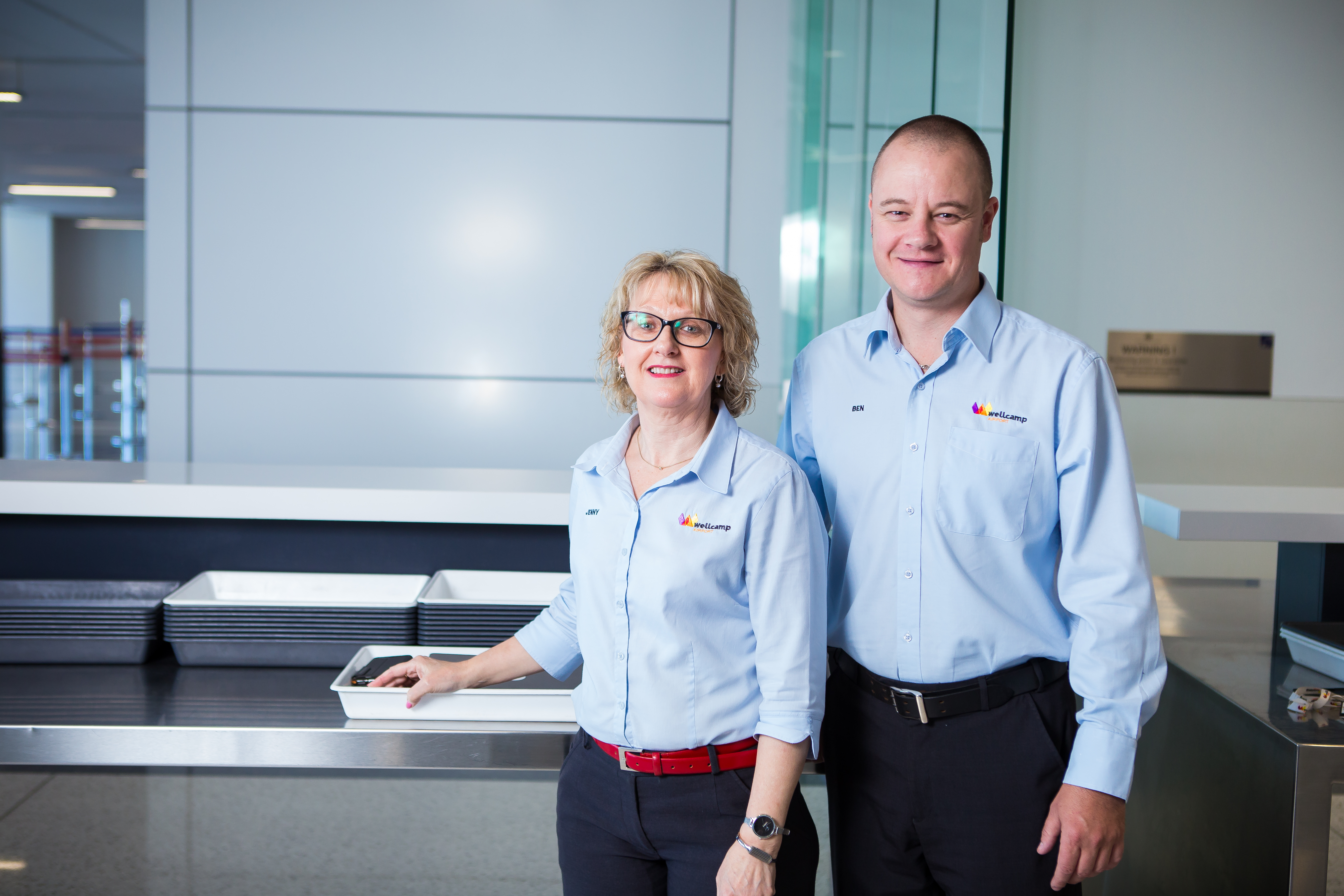 Friendly Security Screening team members ready to help passengers at Toowoomba Wellcamp Airport | www.wellcamp.com.au