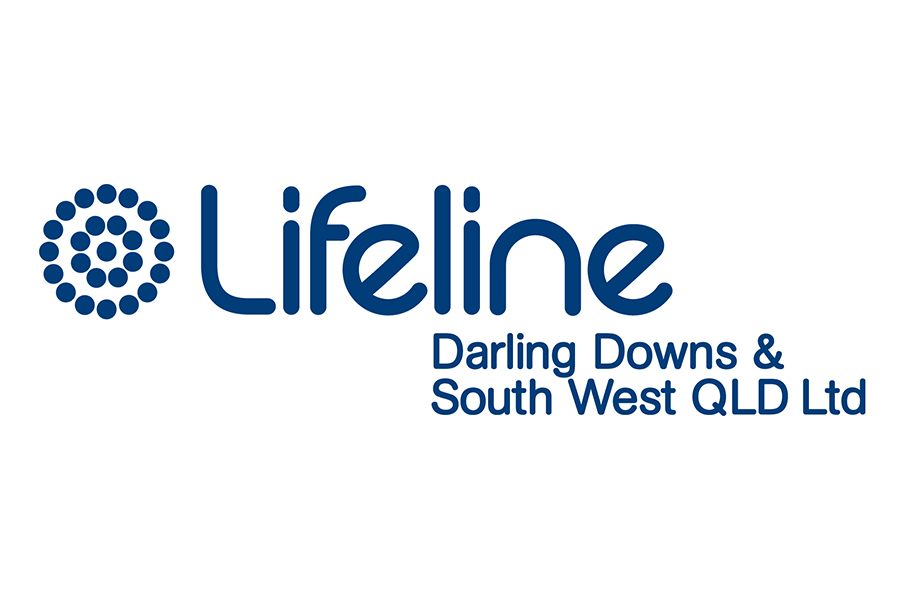 The Lifeline Darling Downs & South West QLD Ltd logo shows their support for the growth of air services for our community, from Toowoomba to the World | www.wellcamp.com.au