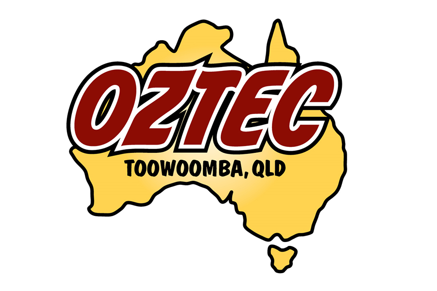 The Oztec Toowoomba logo shows their support for the growth of air services for our community, from Toowoomba to the World | www.wellcamp.com.au
