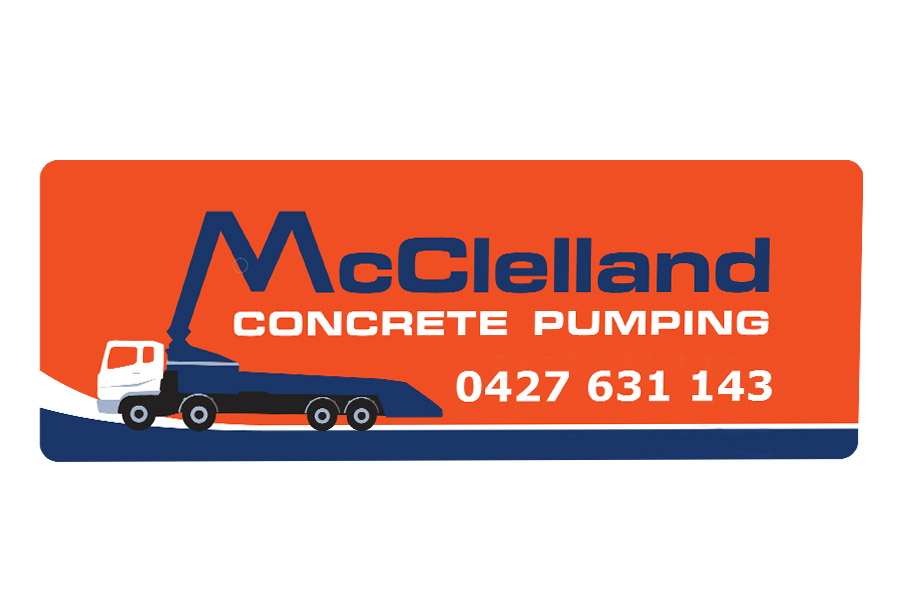 The McClelland Concrete Pumping logo shows their support for the growth of air services for our community, from Toowoomba to the World | www.wellcamp.com.au