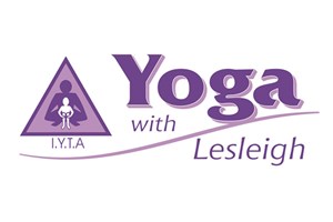 The Yoga with Lesleigh logo shows their support for the growth of air services for our community, from Toowoomba to the World | www.wellcamp.com.au